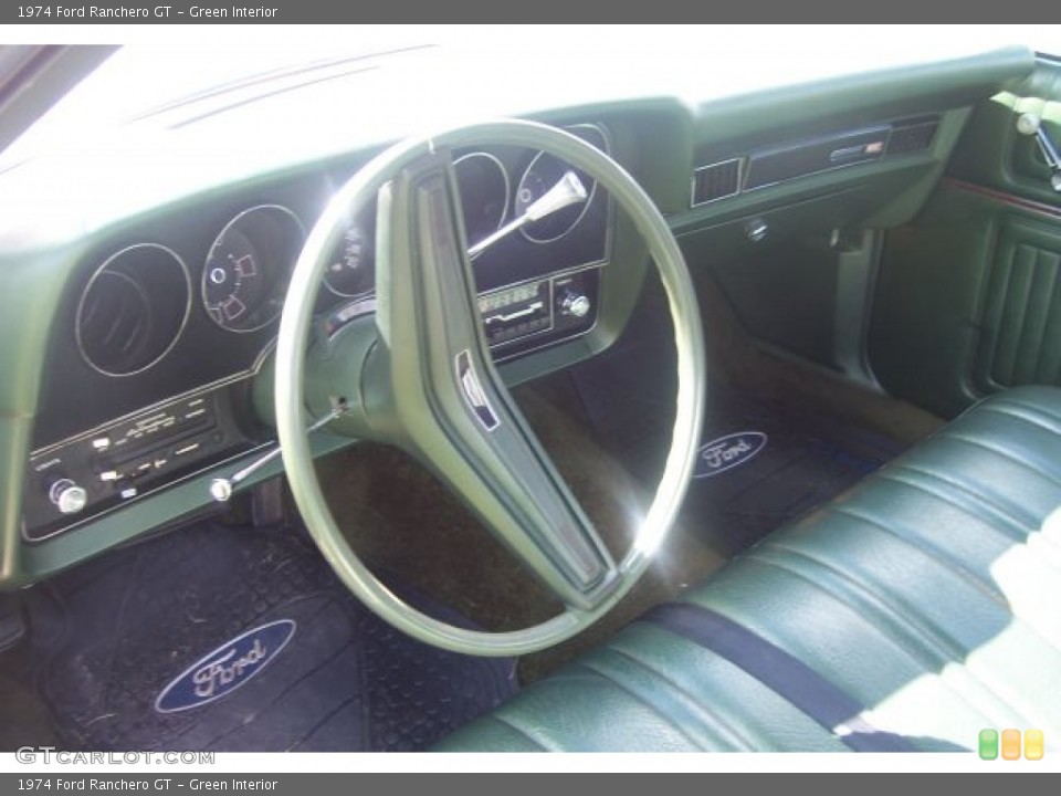 Green Interior Photo for the 1974 Ford Ranchero GT #69593881