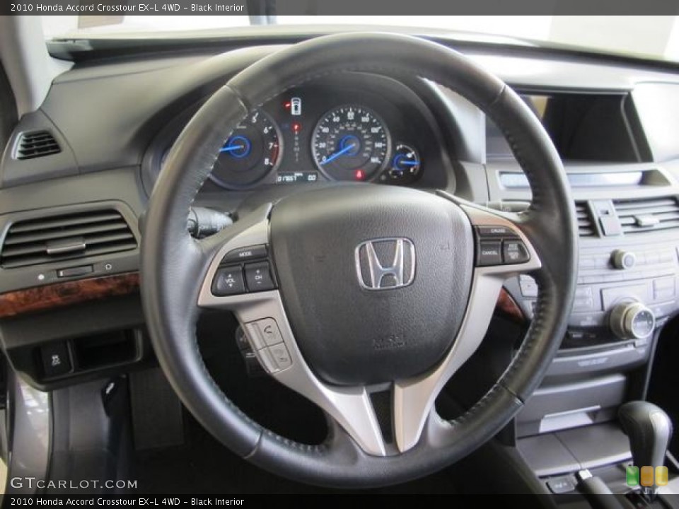 Black Interior Steering Wheel for the 2010 Honda Accord Crosstour EX-L 4WD #69594364