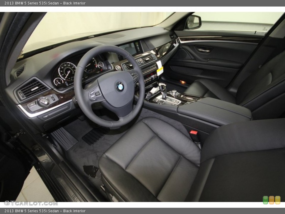 Black Interior Prime Interior for the 2013 BMW 5 Series 535i Sedan #69597400