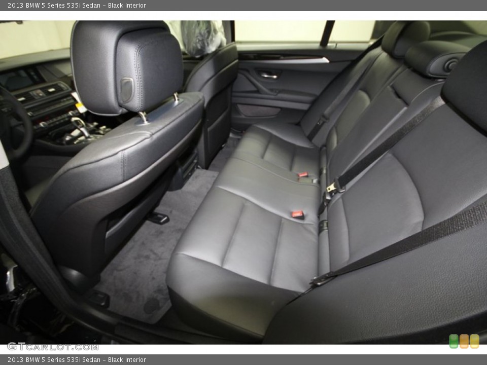 Black Interior Rear Seat for the 2013 BMW 5 Series 535i Sedan #69597409
