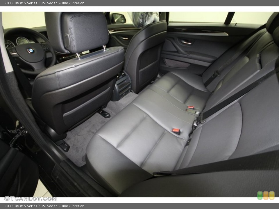 Black Interior Rear Seat for the 2013 BMW 5 Series 535i Sedan #69597526
