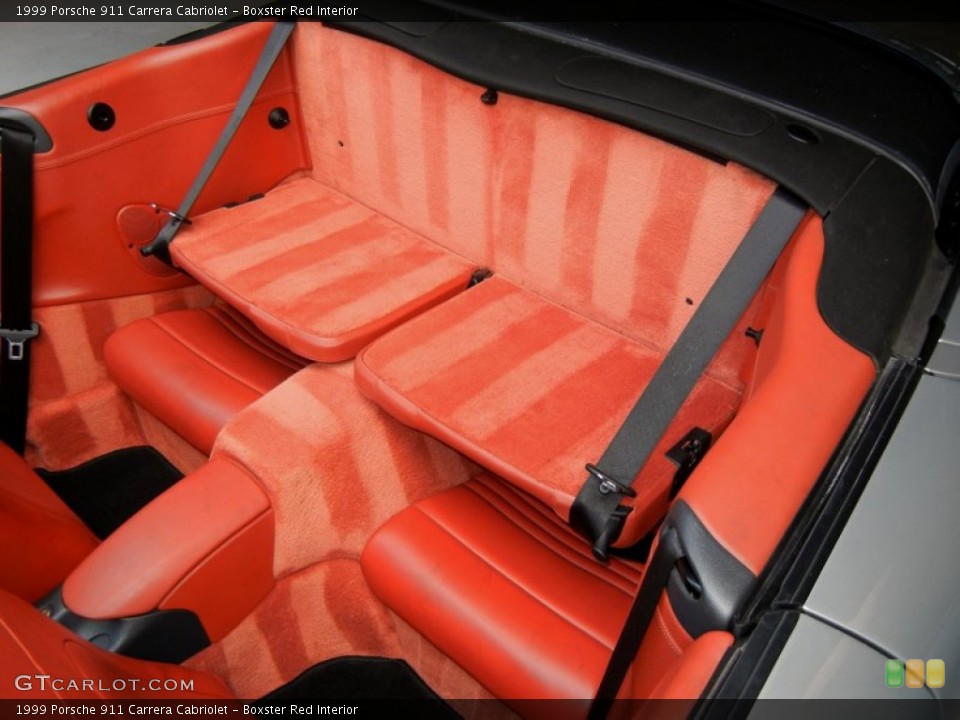 Boxster Red Interior Rear Seat for the 1999 Porsche 911 Carrera Cabriolet #69598189