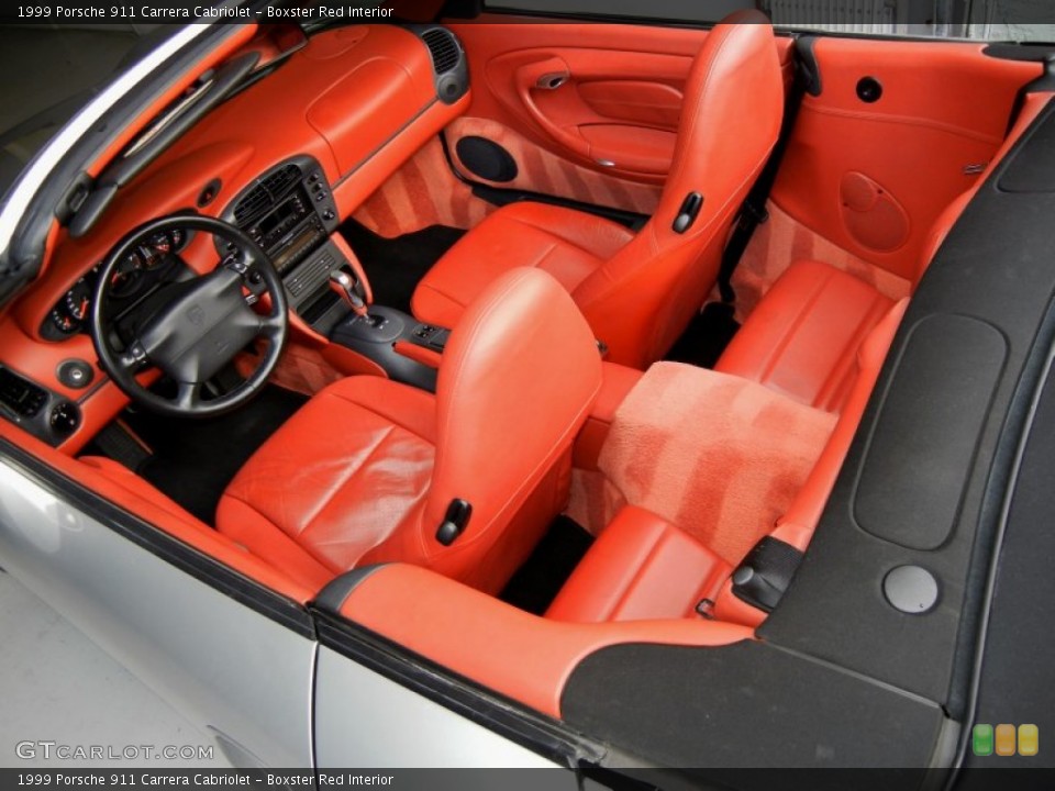 Boxster Red Interior Photo for the 1999 Porsche 911 Carrera Cabriolet #69598198