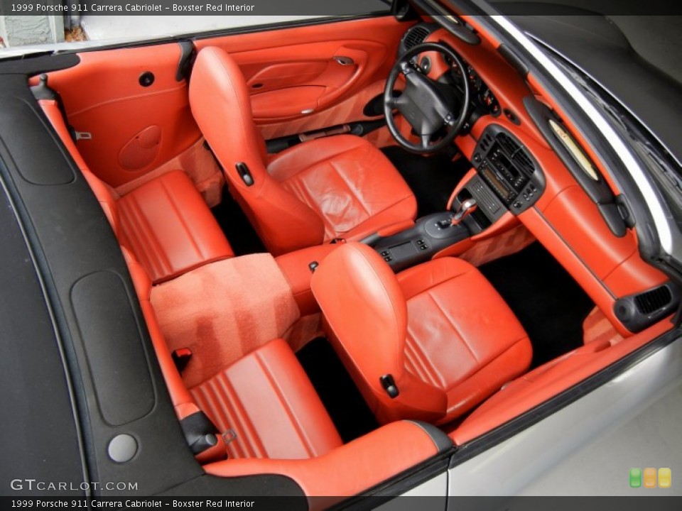 Boxster Red Interior Photo for the 1999 Porsche 911 Carrera Cabriolet #69598216