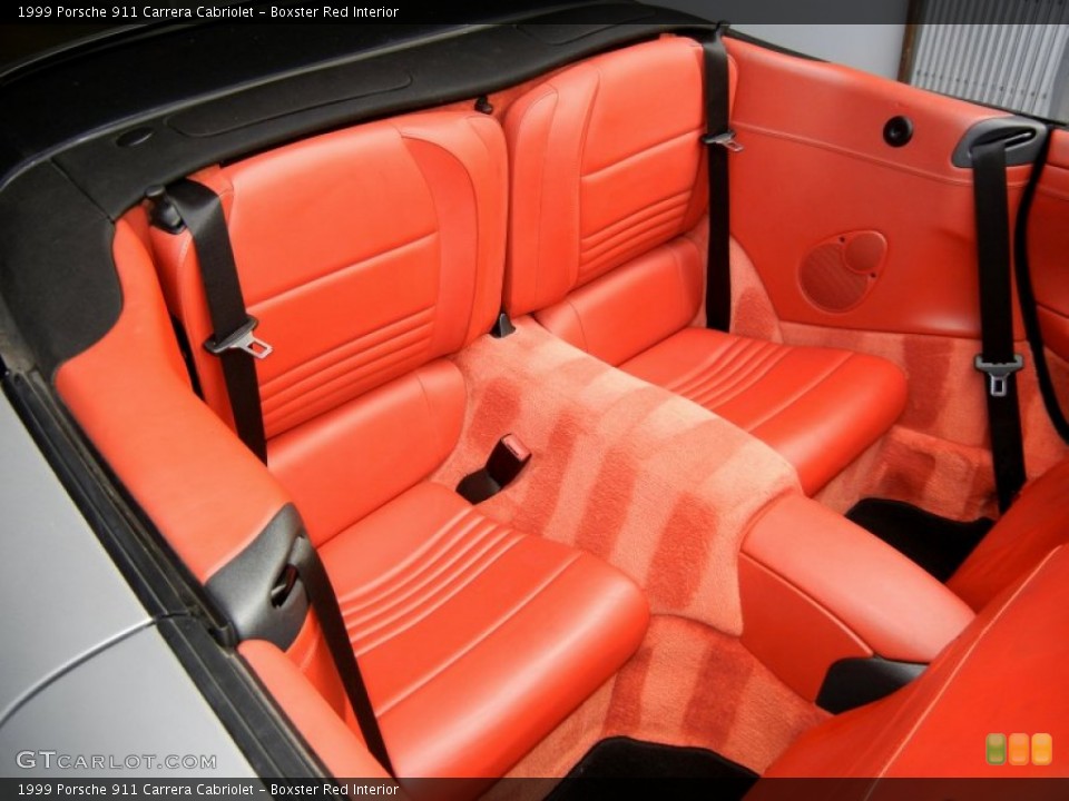 Boxster Red Interior Rear Seat for the 1999 Porsche 911 Carrera Cabriolet #69598225