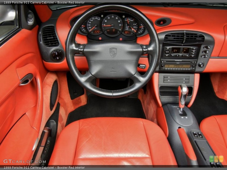 Boxster Red Interior Dashboard for the 1999 Porsche 911 Carrera Cabriolet #69598257