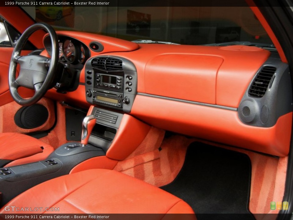 Boxster Red Interior Dashboard for the 1999 Porsche 911 Carrera Cabriolet #69598285
