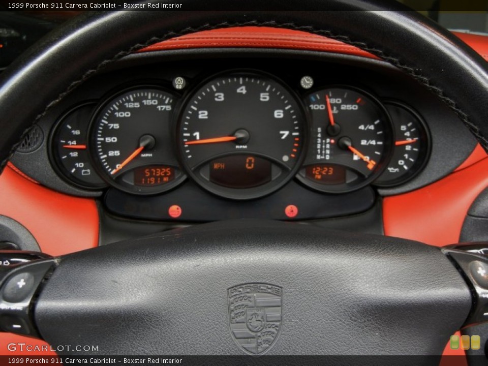 Boxster Red Interior Gauges for the 1999 Porsche 911 Carrera Cabriolet #69598315