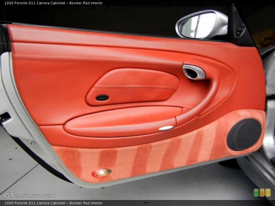 Boxster Red Interior Door Panel for the 1999 Porsche 911 Carrera Cabriolet #69598373