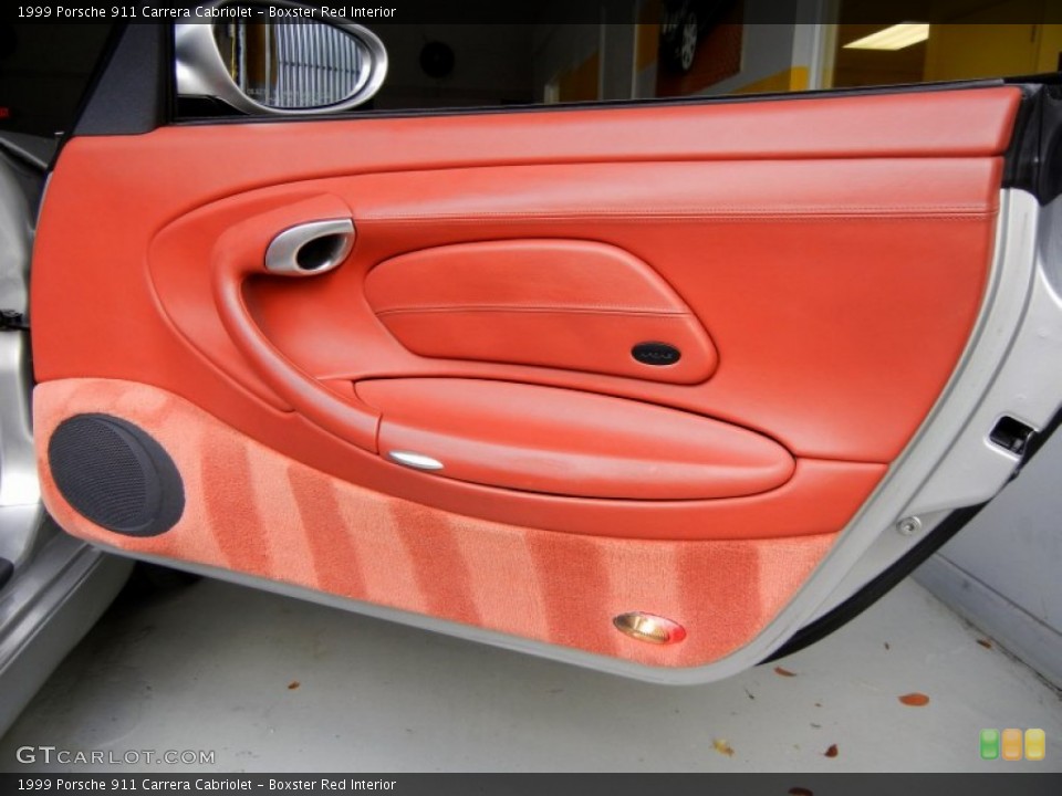 Boxster Red Interior Door Panel for the 1999 Porsche 911 Carrera Cabriolet #69598384