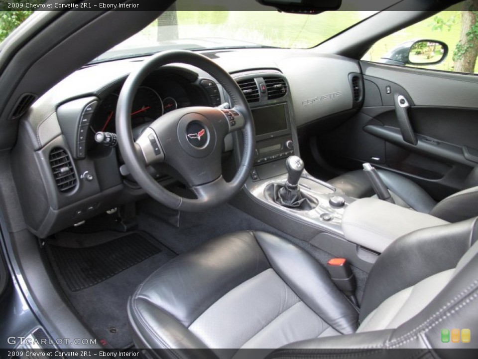 Ebony Interior Prime Interior for the 2009 Chevrolet Corvette ZR1 #69599424
