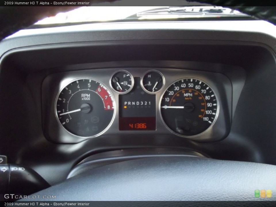 Ebony/Pewter Interior Gauges for the 2009 Hummer H3 T Alpha #69606121