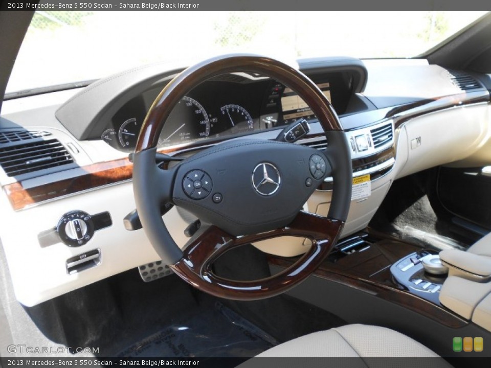 Sahara Beige/Black Interior Dashboard for the 2013 Mercedes-Benz S 550 Sedan #69607834