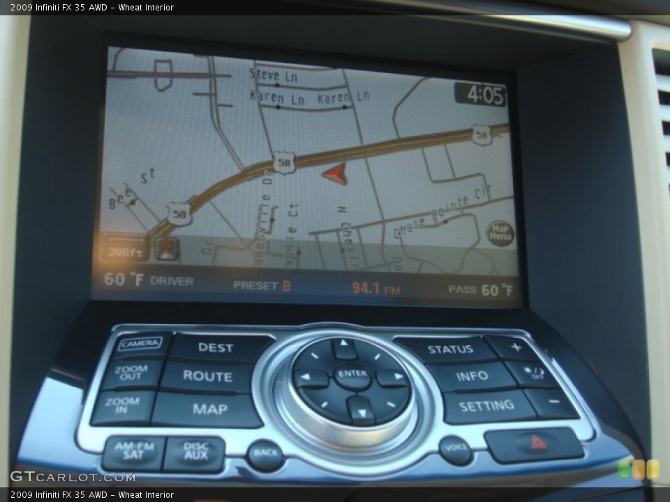 Wheat Interior Navigation for the 2009 Infiniti FX 35 AWD #69608555