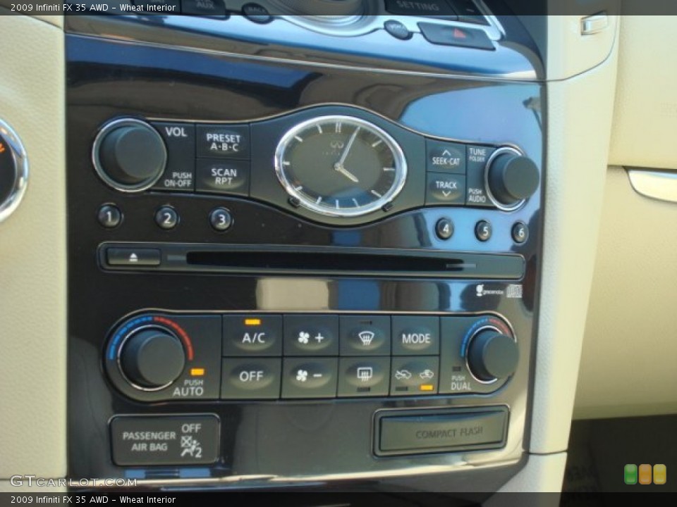 Wheat Interior Controls for the 2009 Infiniti FX 35 AWD #69608572