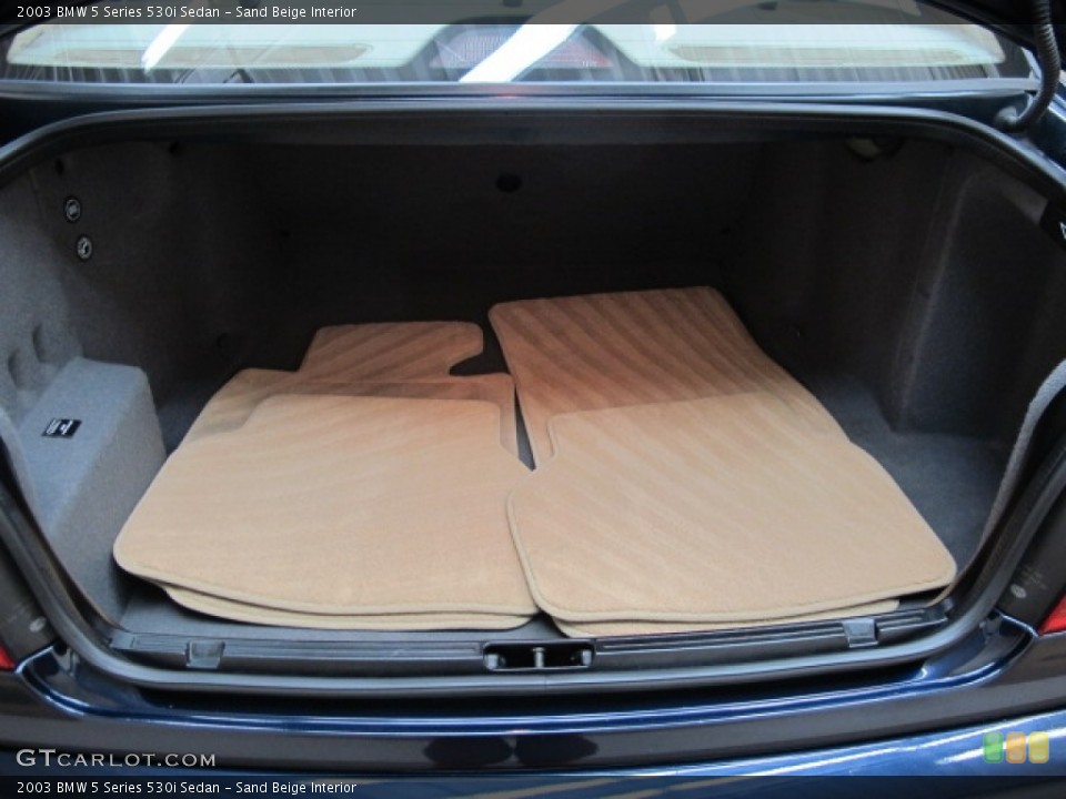 Sand Beige Interior Trunk for the 2003 BMW 5 Series 530i Sedan #69611146