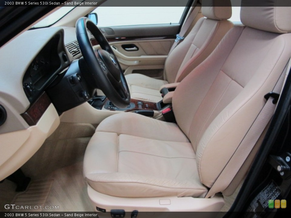 Sand Beige Interior Front Seat for the 2003 BMW 5 Series 530i Sedan #69611155