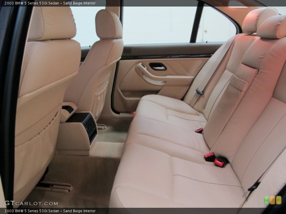 Sand Beige Interior Rear Seat for the 2003 BMW 5 Series 530i Sedan #69611170