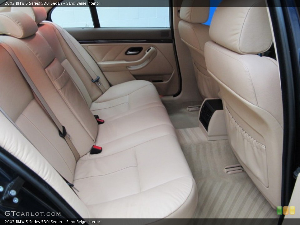 Sand Beige Interior Rear Seat for the 2003 BMW 5 Series 530i Sedan #69611188
