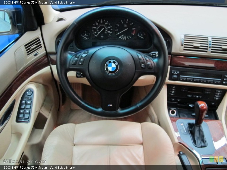 Sand Beige Interior Dashboard for the 2003 BMW 5 Series 530i Sedan #69611227