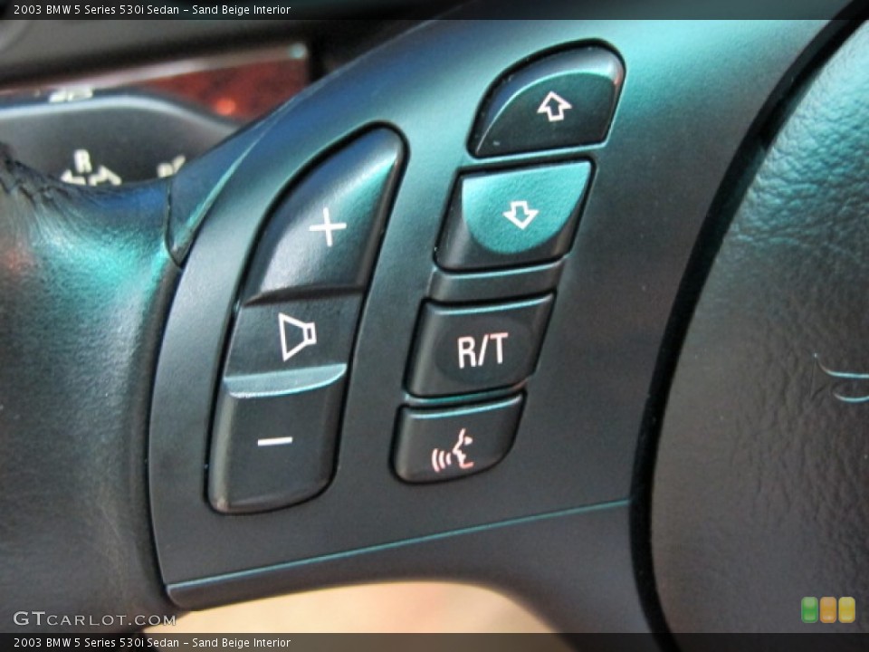 Sand Beige Interior Controls for the 2003 BMW 5 Series 530i Sedan #69611317