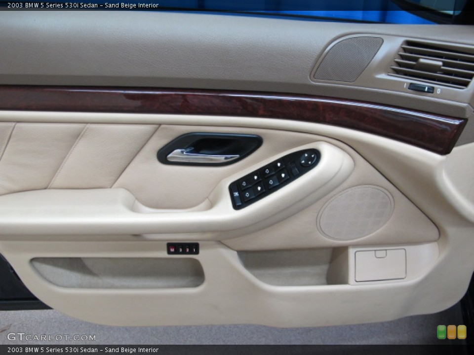 Sand Beige Interior Door Panel for the 2003 BMW 5 Series 530i Sedan #69611356