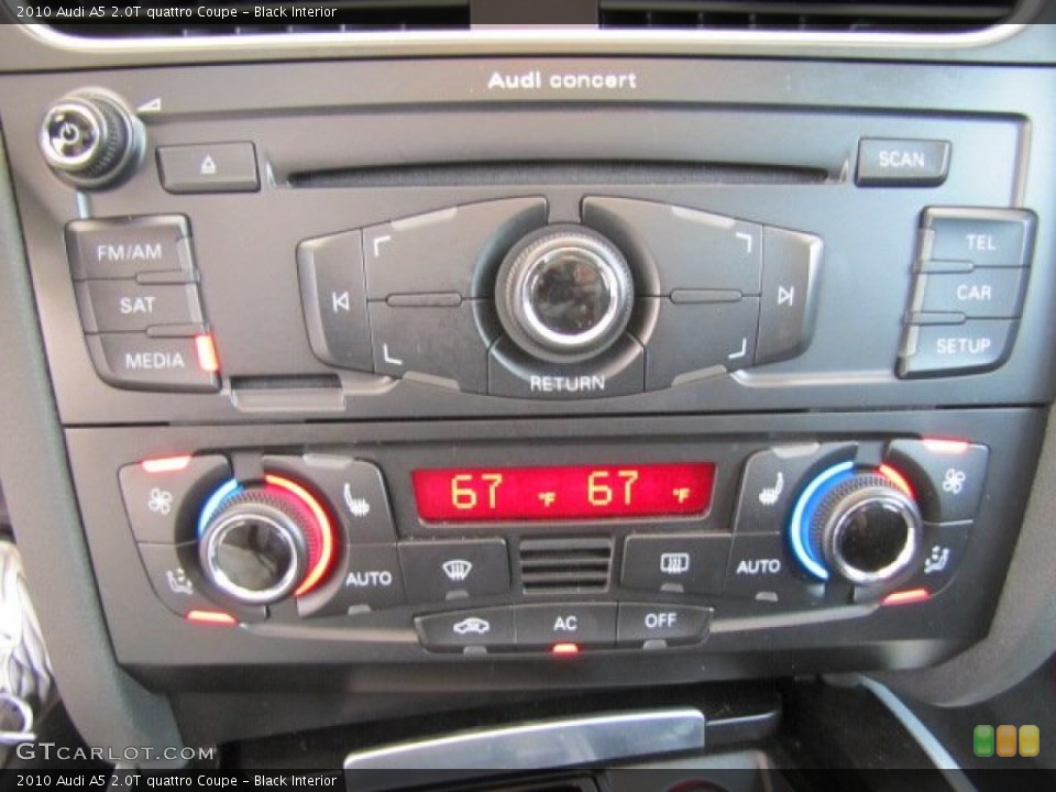 Black Interior Controls for the 2010 Audi A5 2.0T quattro Coupe #69612166