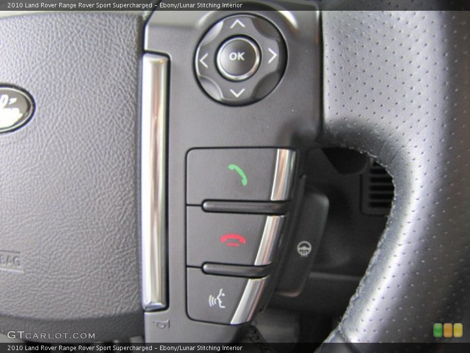 Ebony/Lunar Stitching Interior Controls for the 2010 Land Rover Range Rover Sport Supercharged #69613057