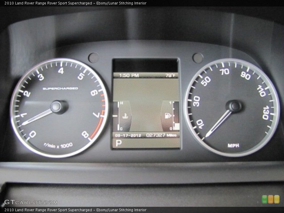 Ebony/Lunar Stitching Interior Gauges for the 2010 Land Rover Range Rover Sport Supercharged #69613066