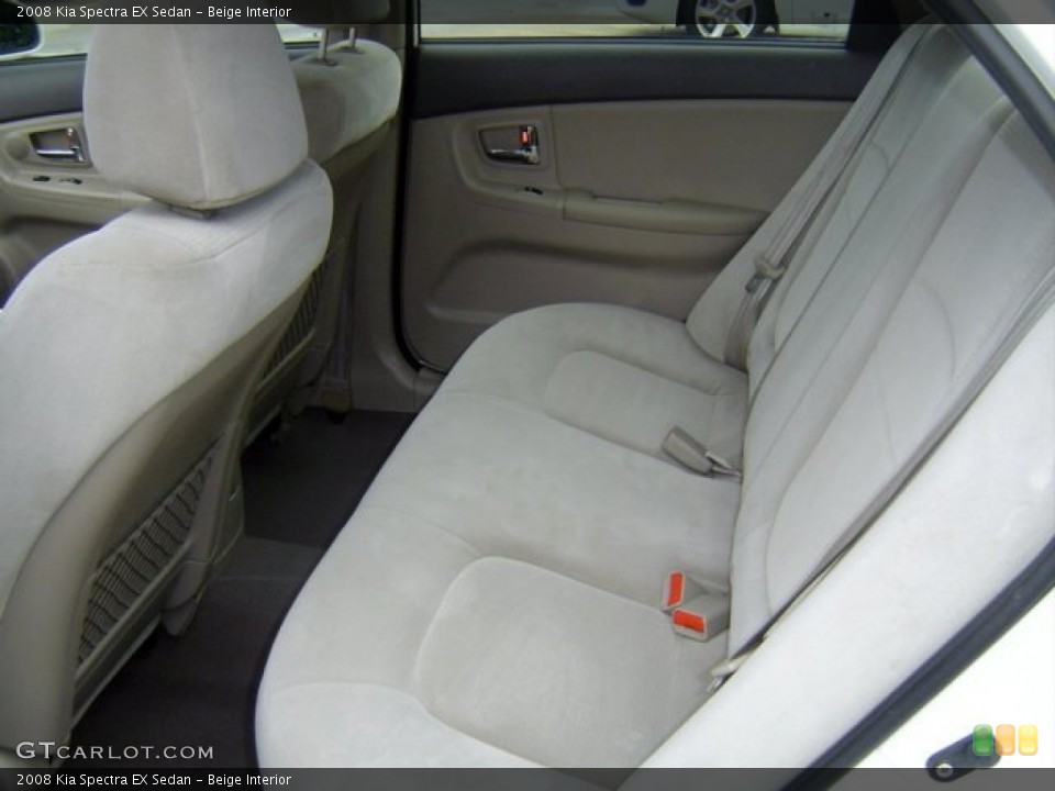 Beige Interior Rear Seat for the 2008 Kia Spectra EX Sedan #69620178