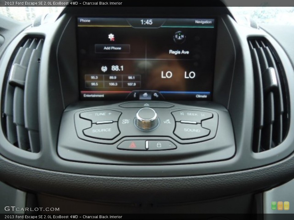 Charcoal Black Interior Controls for the 2013 Ford Escape SE 2.0L EcoBoost 4WD #69620409