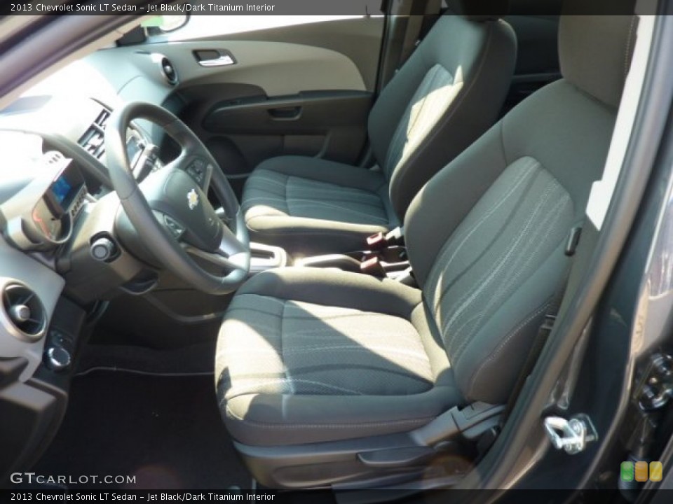 Jet Black/Dark Titanium Interior Front Seat for the 2013 Chevrolet Sonic LT Sedan #69624502