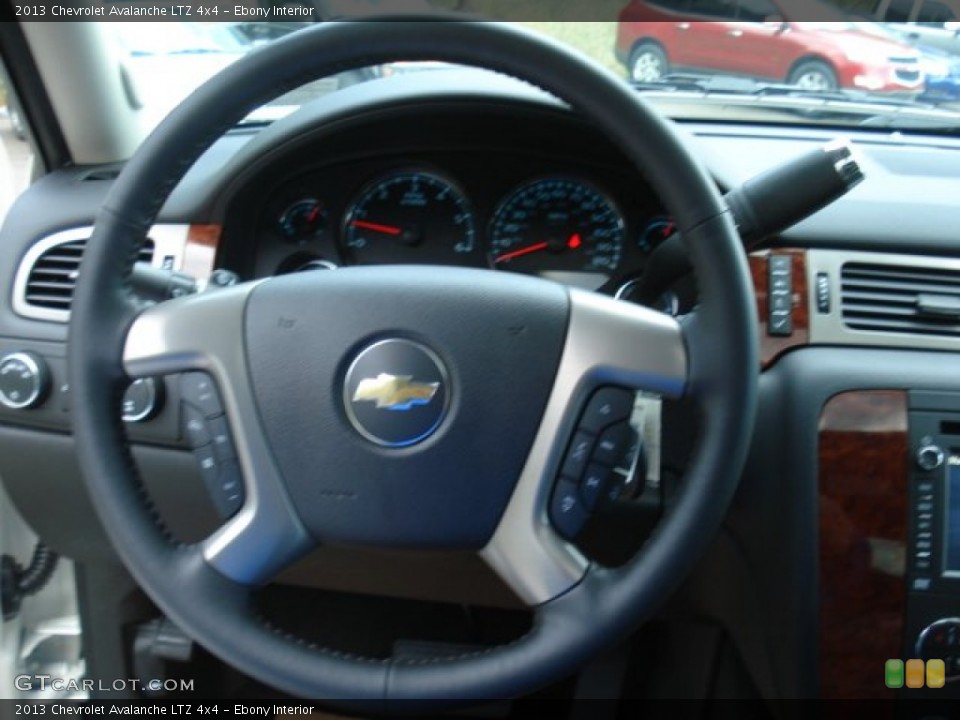Ebony Interior Steering Wheel for the 2013 Chevrolet Avalanche LTZ 4x4 #69624859