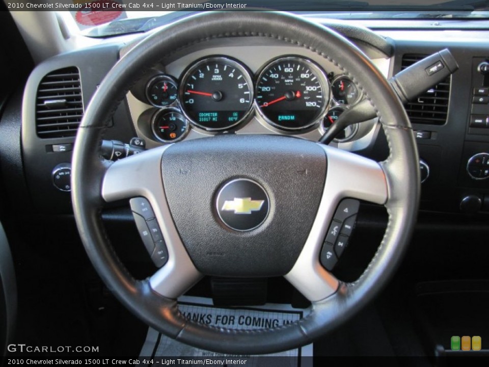Light Titanium/Ebony Interior Steering Wheel for the 2010 Chevrolet Silverado 1500 LT Crew Cab 4x4 #69625819