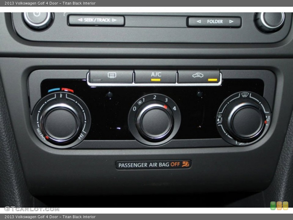 Titan Black Interior Controls for the 2013 Volkswagen Golf 4 Door #69626509