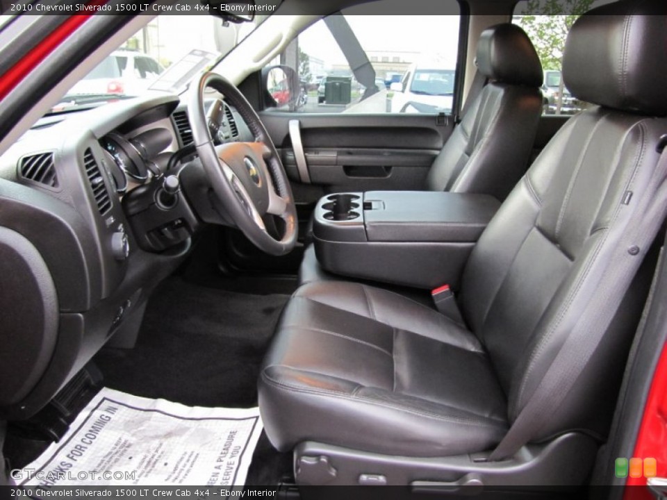 Ebony Interior Front Seat for the 2010 Chevrolet Silverado 1500 LT Crew Cab 4x4 #69627310