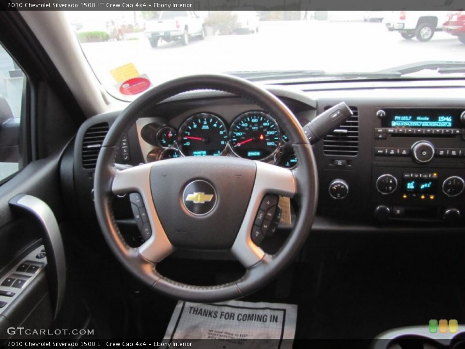Ebony Interior Dashboard for the 2010 Chevrolet Silverado 1500 LT Crew Cab 4x4 #69627319