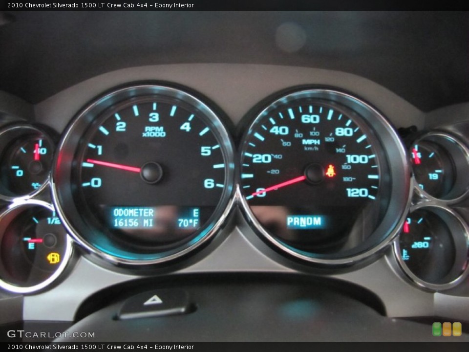Ebony Interior Gauges for the 2010 Chevrolet Silverado 1500 LT Crew Cab 4x4 #69627328