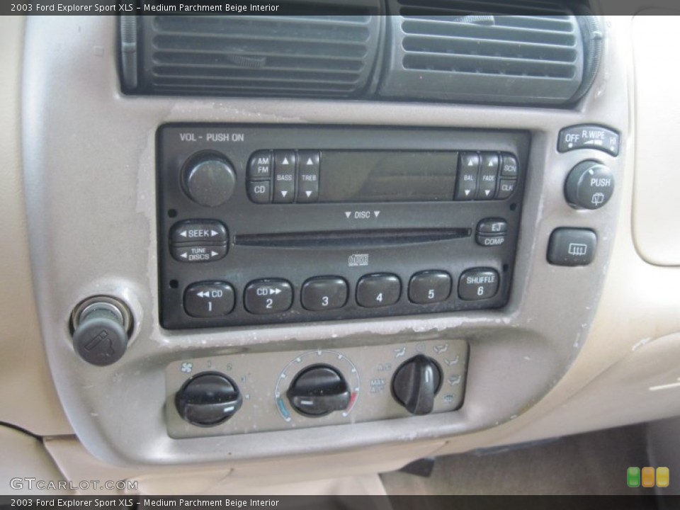 Medium Parchment Beige Interior Audio System for the 2003 Ford Explorer Sport XLS #69628885
