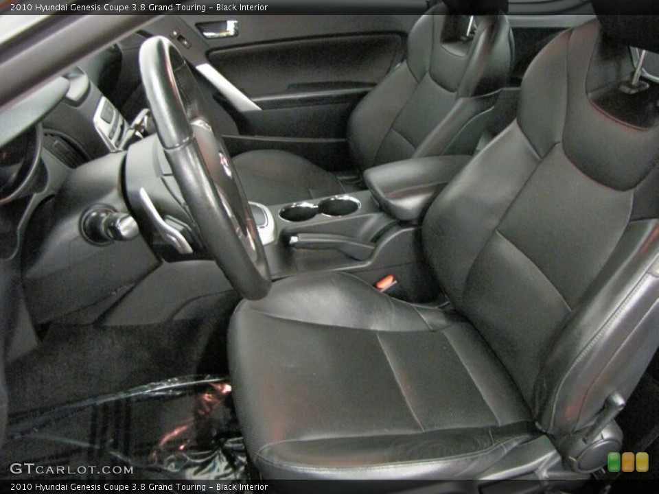 Black Interior Front Seat for the 2010 Hyundai Genesis Coupe 3.8 Grand Touring #69630382