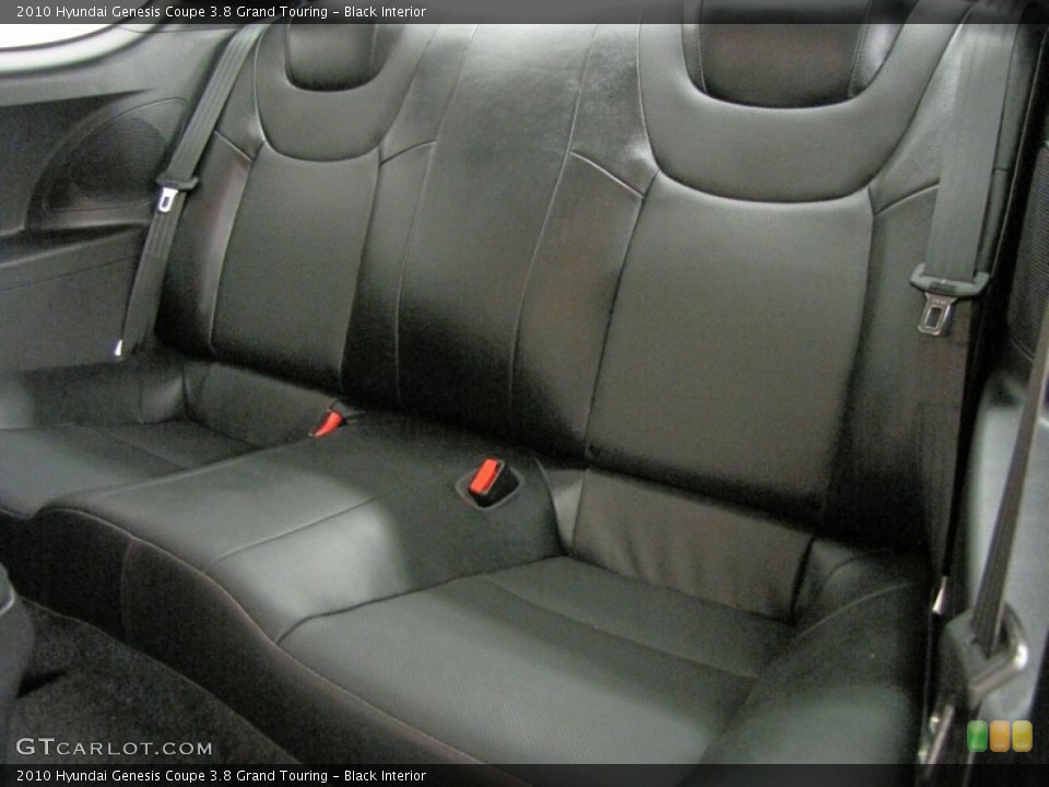 Black Interior Rear Seat for the 2010 Hyundai Genesis Coupe 3.8 Grand Touring #69630391