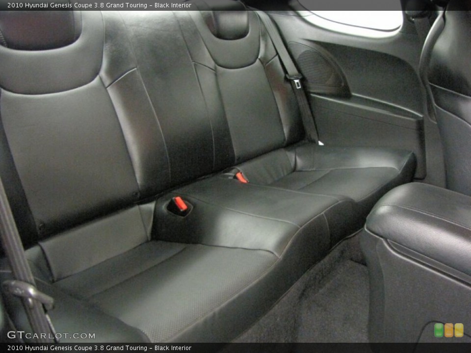 Black Interior Rear Seat for the 2010 Hyundai Genesis Coupe 3.8 Grand Touring #69630400