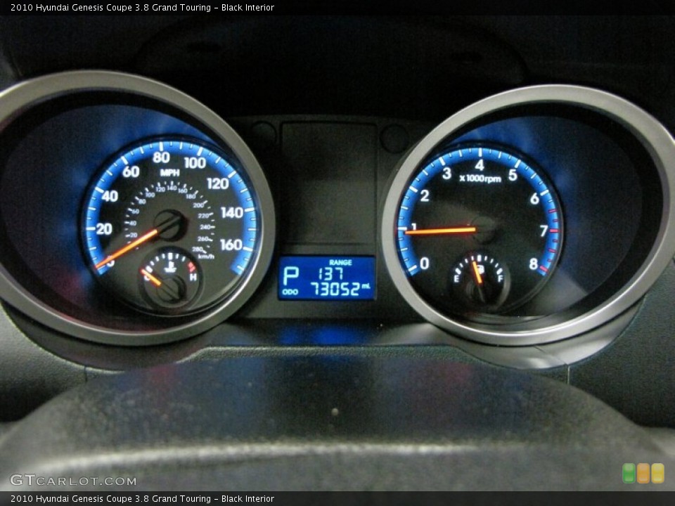 Black Interior Gauges for the 2010 Hyundai Genesis Coupe 3.8 Grand Touring #69630514
