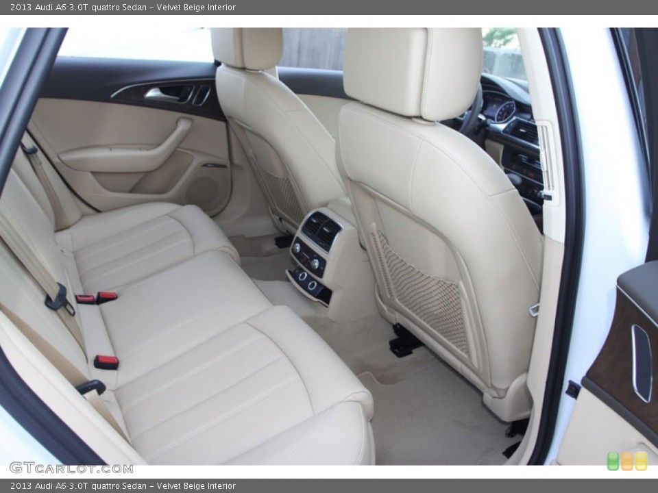 Velvet Beige Interior Rear Seat for the 2013 Audi A6 3.0T quattro Sedan #69630826