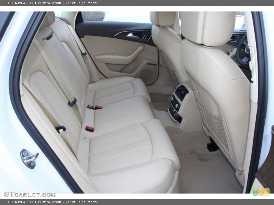 Velvet Beige Interior Rear Seat for the 2013 Audi A6 3.0T quattro Sedan #69630835