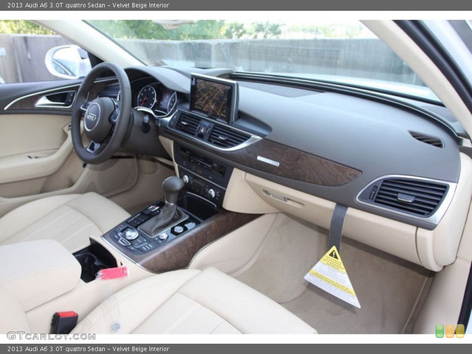 Velvet Beige Interior Dashboard for the 2013 Audi A6 3.0T quattro Sedan #69630841