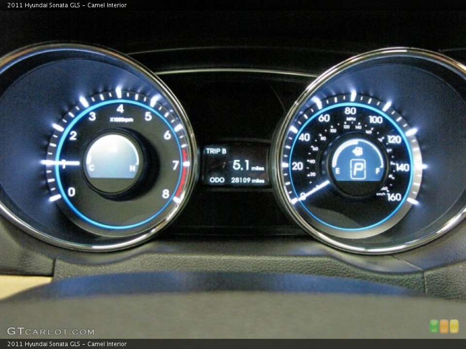 Camel Interior Gauges for the 2011 Hyundai Sonata GLS #69631123