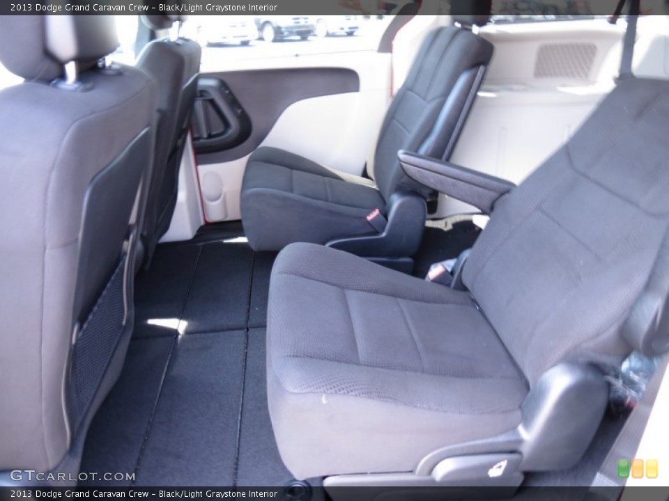 Black/Light Graystone Interior Rear Seat for the 2013 Dodge Grand Caravan Crew #69631480