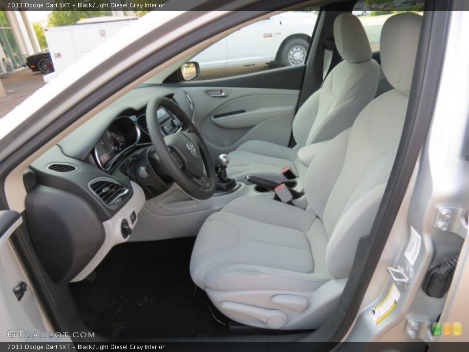 Black/Light Diesel Gray Interior Front Seat for the 2013 Dodge Dart SXT #69632032