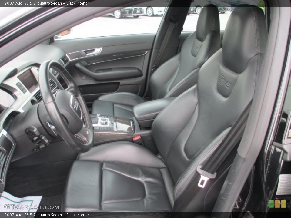 Black Interior Front Seat for the 2007 Audi S6 5.2 quattro Sedan #69633970